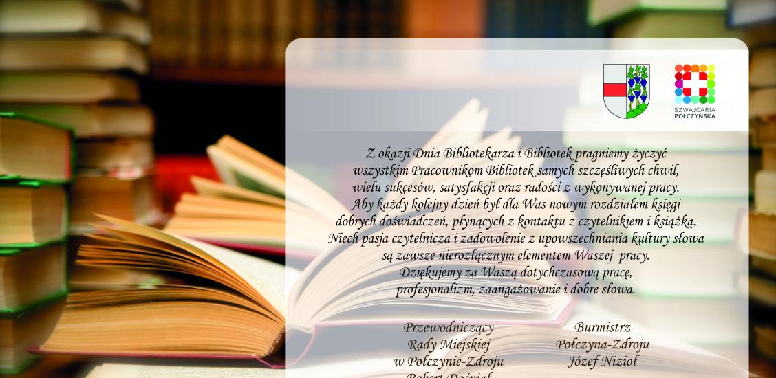 Ogólnopolski Dzień Bibliotekarza i Bibliotek - 8 maja- ŻYCZENIA