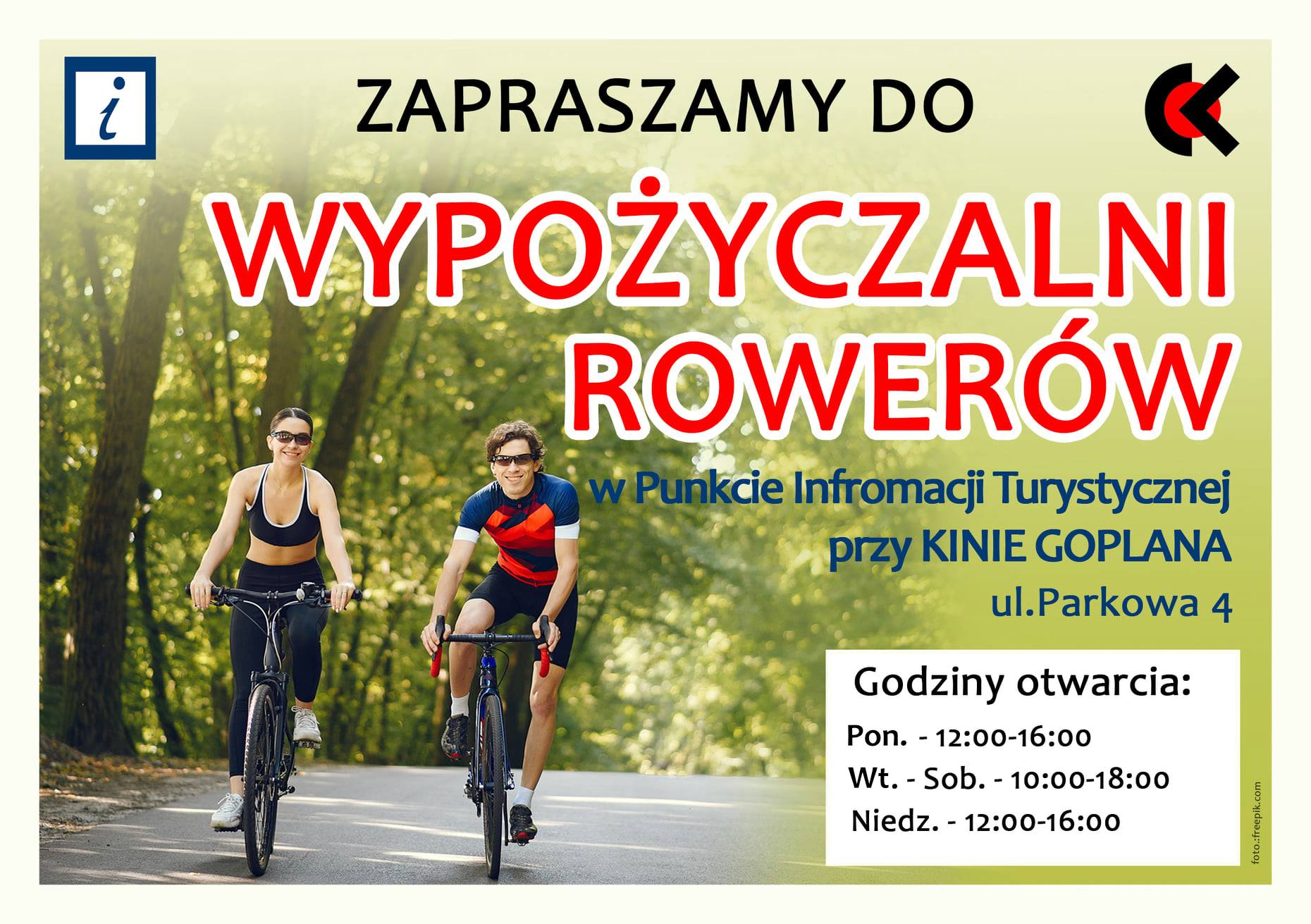 WYPOŻYCZALNIA ROWERÓW W PUNKCIE INFORMACJI TURYSTYCZNEJ JEST JUŻ CZYNNA ...