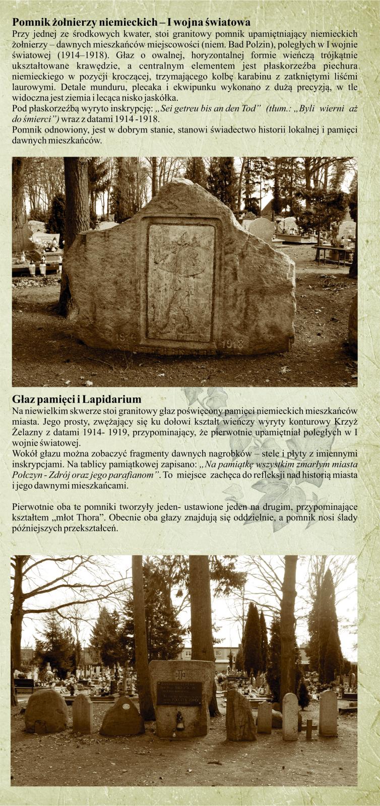 ULOTKA CMENTARZ KOMUNALNY W POŁCZYNIE- ZDROJU