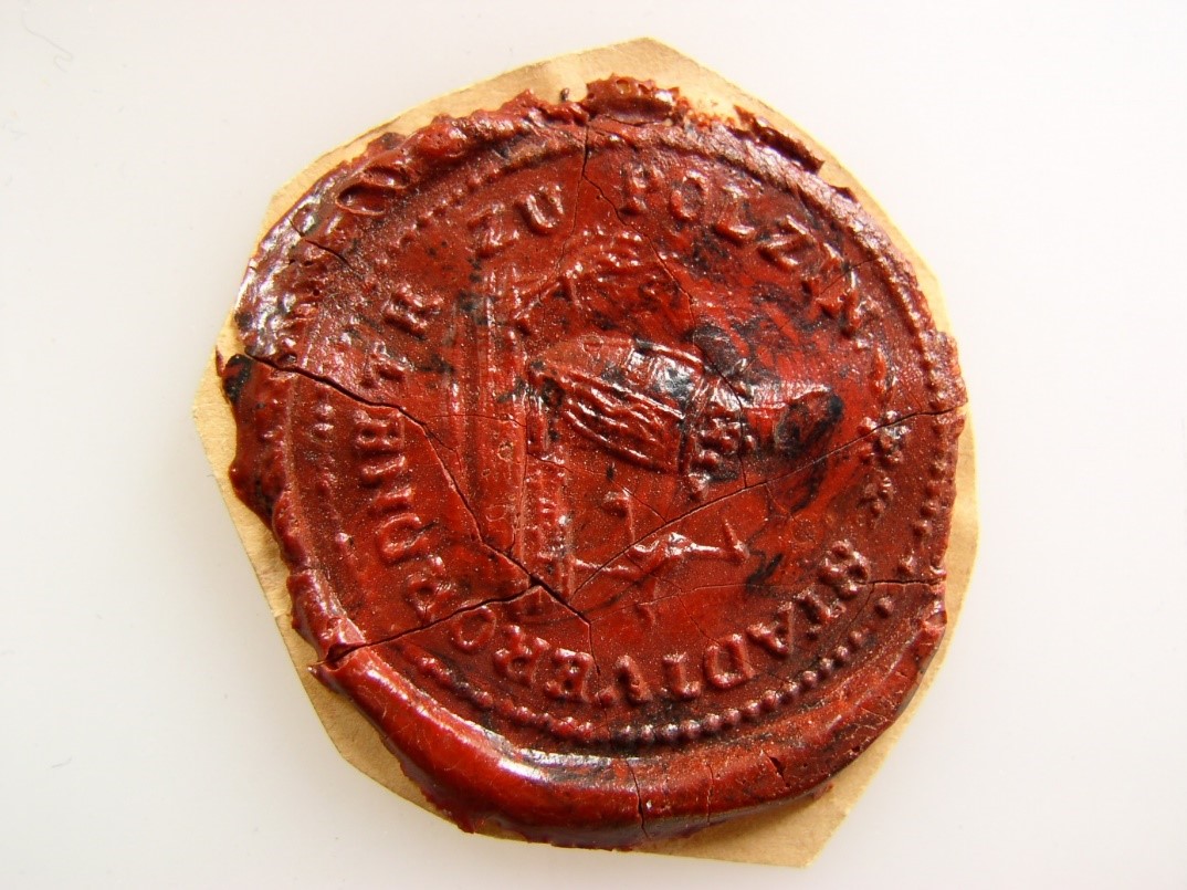 Pieczęć pochodząca ze zbiorów Działu Numizmatyki Muzeum Narodowego w Szczecinie
