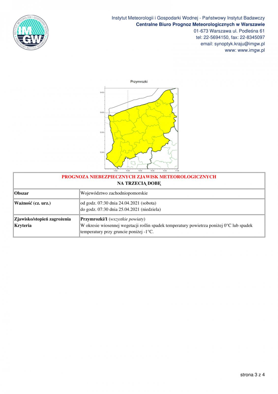 Ostrzeżenie meteorologiczne