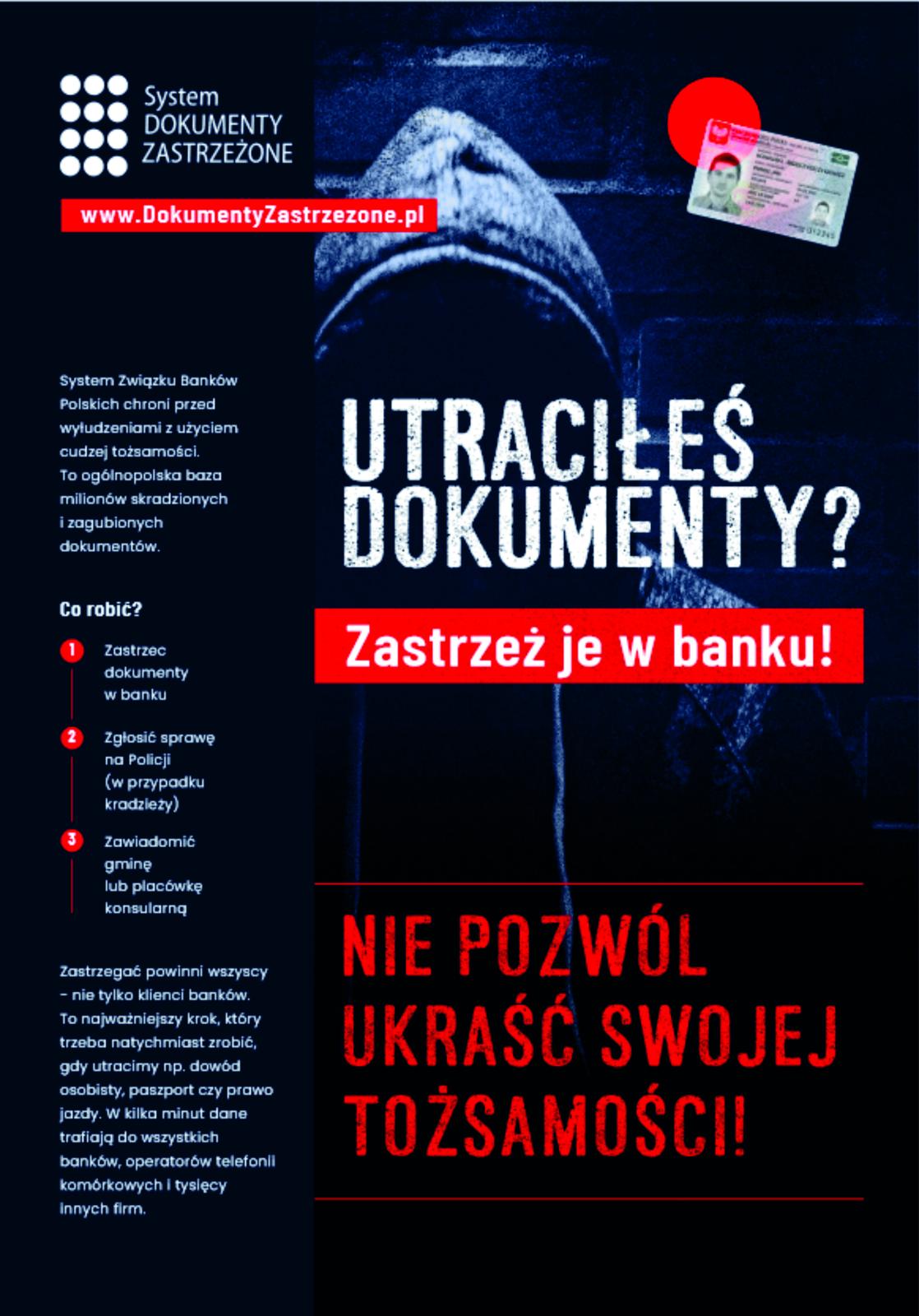 Kampania Informacyjna systemu DOKUMENTY ZASTRZEŻONE- plakat