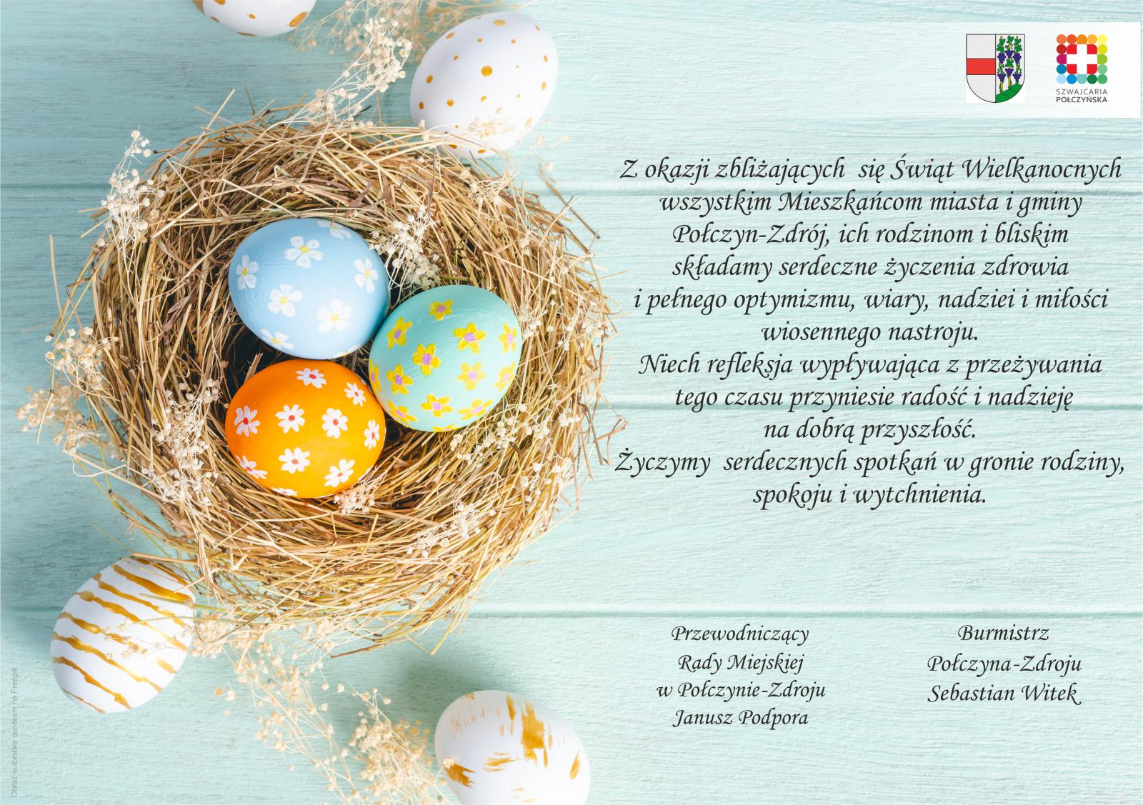 Życzenia Wielkanocne od Burmistrza Połczyna-Zdroju oraz Przewodniczącego Rady Miejskiej