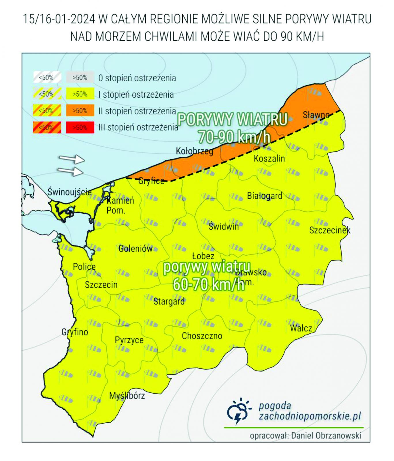 Mapa ze strony: pogoda-zachodniopomorskie.pl