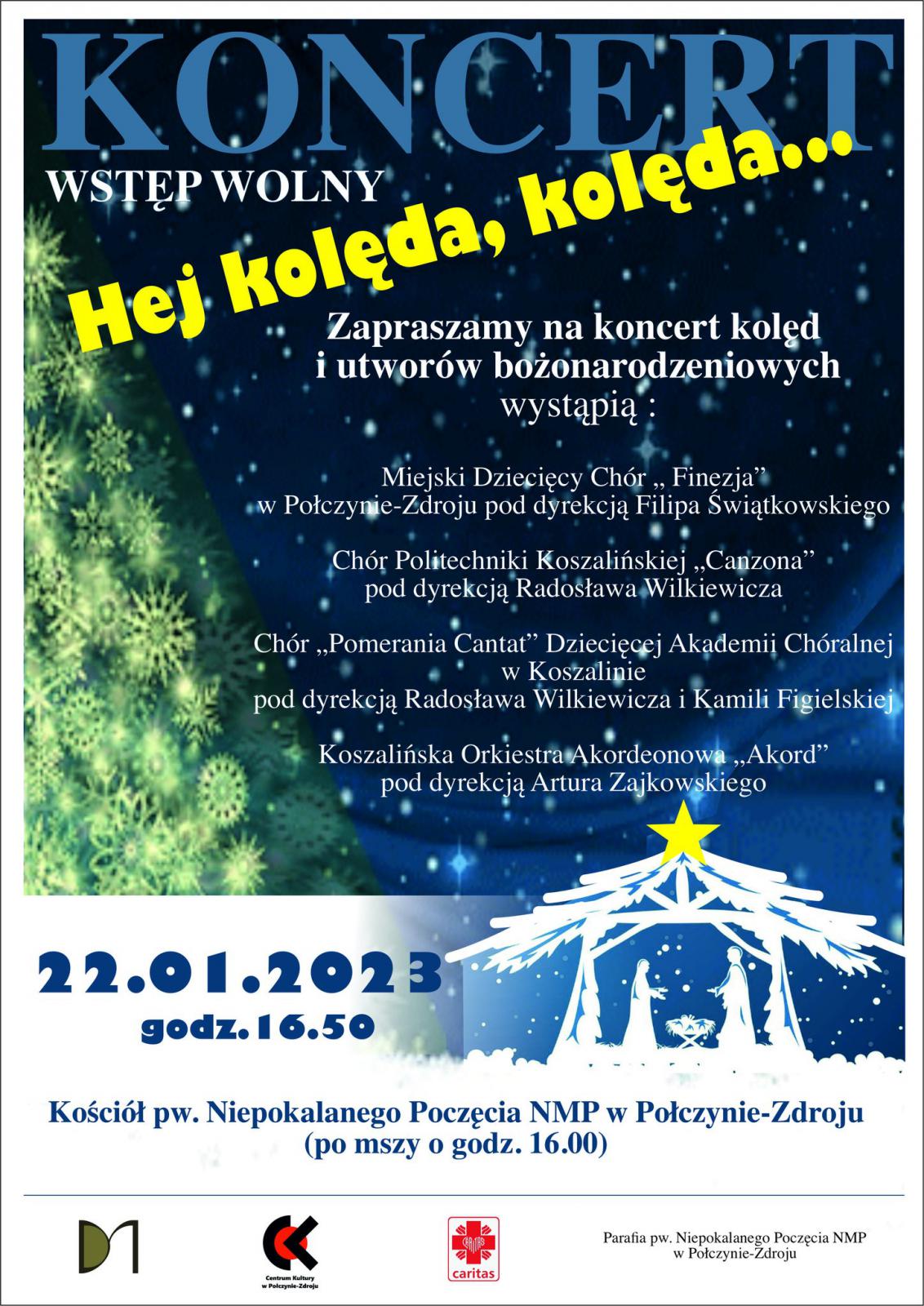 Koncert "Hej kolęda, kolęda..." w Połczynie-Zdroju - plakat