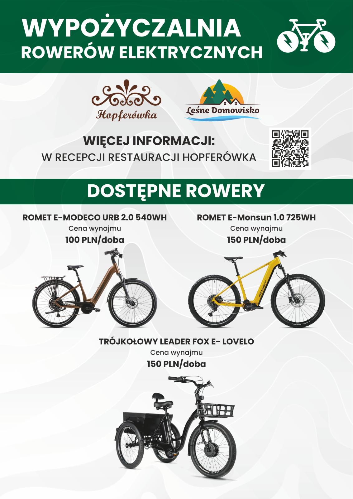 Plakat- rowery elektryczne