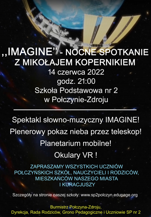 "IMAGINE" - Nocne  spotkanie z Mikołajem Kopernikiem