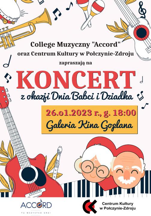 Koncert z okazji Dnia Babci i Dziadka- plakat