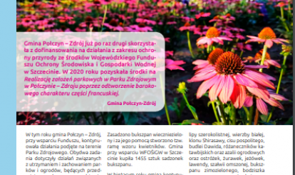 Materiał biuletynu "Naturalnie" - Park Zdrojowy w Połczynie-Zdroju odnowiony przy wsparciu Wojewódzkiego Funduszu Ochrony Środowiska i Gospodarki Wodnej