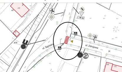 lokalizacja przejścia ul. Zdrojowa (I)