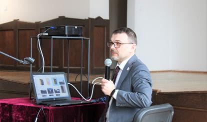 Jacek Brzozowski - Sekretarz Gminy Połczyn-Zdrój podczas prezentacji