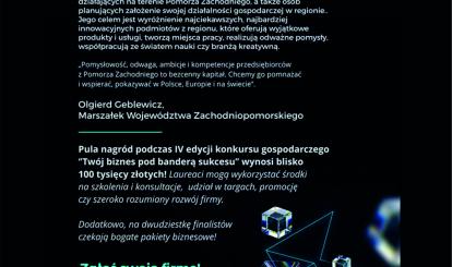 PLAKAT-  IV edycja konkursu „Biznes pod banderą sukcesu” 