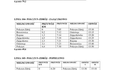 Rozkłady jazdy autobusów szkolnych 2024/2025