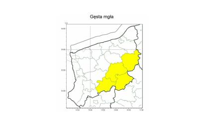 OSTRZEŻENIE METEOROLOGICZNE 06.11.2024 R- 10.11.2024 R. MOŻLIWE GĘSTE MGŁY