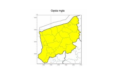 OSTRZEŻENIE METEOROLOGICZNE 06.11.2024 R- 10.11.2024 R. MOŻLIWE GĘSTE MGŁY