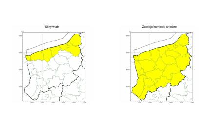 OSTRZEŻENIE METEOROLOGICZNE 10.01.2025 R.- 13.01.2025 R.