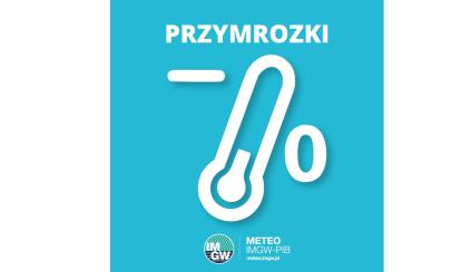 OSTRZEŻENIE METEOROLOGICZNE 20.03.2025 R.-21.03.2025 R. MOŻLIWE PRZYMROZKI