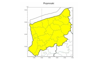 OSTRZEŻENIE METEOROLOGICZNE 17.03.2025 R.- 19.03.2025 R. MOŻLIWE PRZYMROZKI