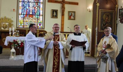 Poświęcenie i wybudzenie organów z kościoła filialnego pw. Najświętszego Serca Pana Jezusa w Łęgach
