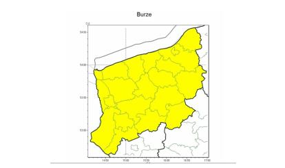 OSTRZEŻENIE METEOROLOGICZNE 11.07.2025 R.- 15.07.2025 R. MOŻLIWE INTENSYWNE OPADY DESZCZU, BURZE I SILNY WIATR