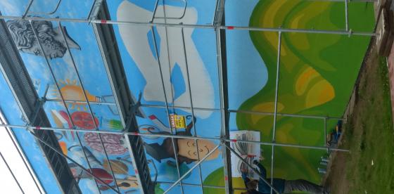 Powstający mural