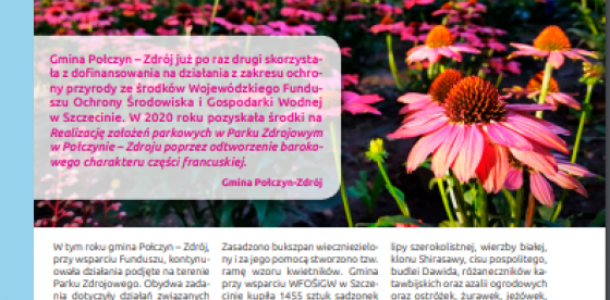 Materiał biuletynu "Naturalnie" - Park Zdrojowy w Połczynie-Zdroju odnowiony przy wsparciu Wojewódzkiego Funduszu Ochrony Środowiska i Gospodarki Wodnej