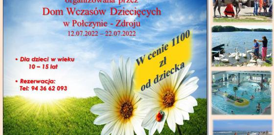 Dom Wczasów Dziecięcych zaprasza na kolonię letnią 