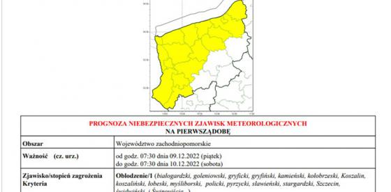 OSTRZEŻENIE METEOROLOGICZNE