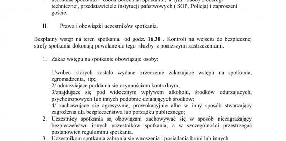 REGULAMIN SPOTKANIA Z PREZYDENTEM RZECZYPOSPOLITEJ POLSKIEJ POŁCZYN – ZDRÓJ 29 MAJ 2023 r. godz. 18.00