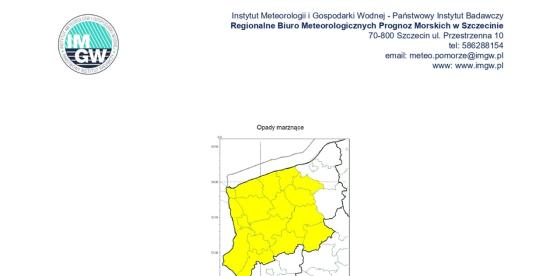 OSTRZEŻENIE METEOROLOGICZNE 28.11.2025 R.-30.11.2025 R.