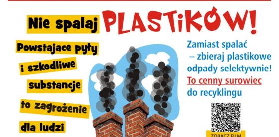 Plakat akcji „PLASTIK NIE DO PIECA – PIEC NIE DO PLASTIKU”