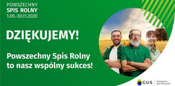 Podziękowania spis rolny