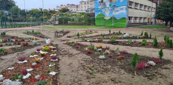 Teren za szkołą powoli jest zagospodarowanym