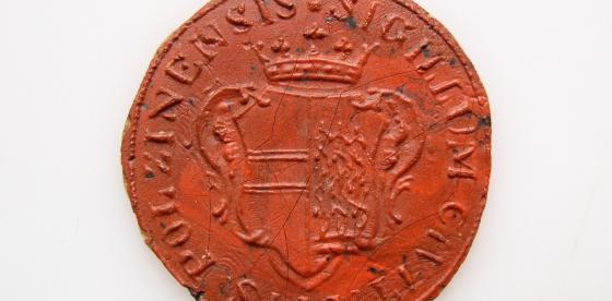 Pieczęć pochodząca z Działu Numizmatyki Muzeum Narodowego w Szczecinie