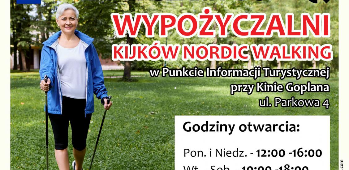 WYPOŻYCZALNIA KIJKÓW NORDIC WALKING W PUNKCIE INFORMACJI TURYSTYCZNEJ JEST JUŻ CZYNNA!