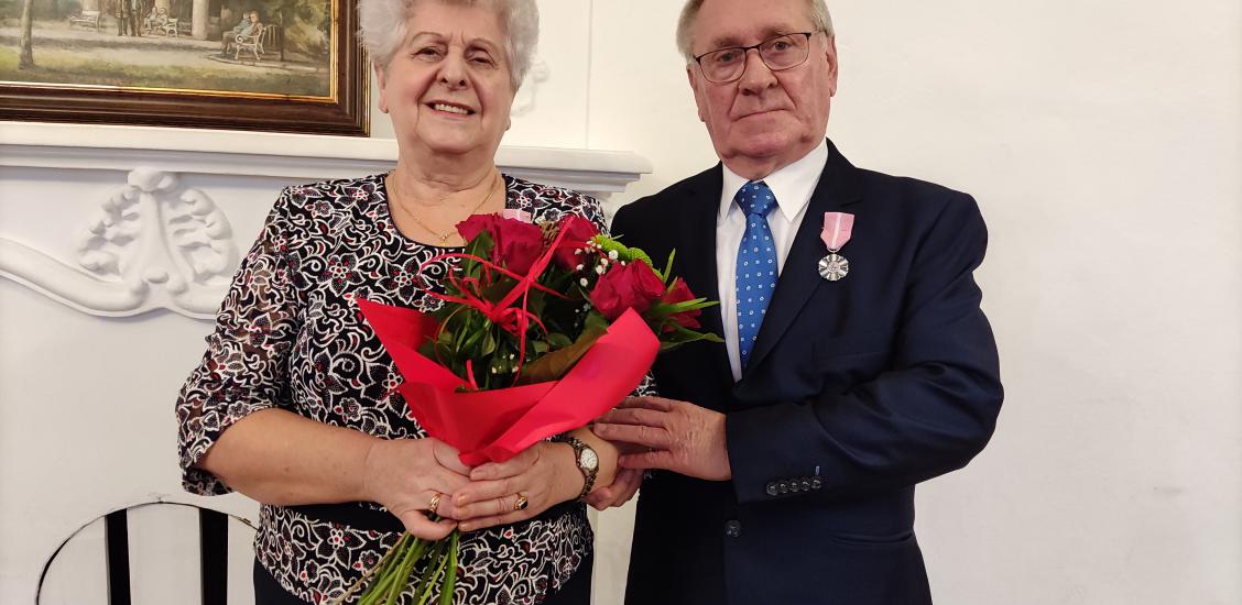 Wręczenia medali „Za Długoletnie Pożycie Małżeńskie” Państwu Zofii i Janowi Gutowskim