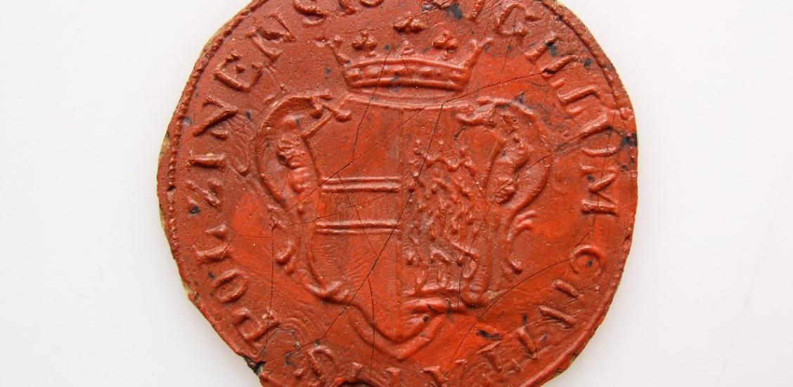 Pieczęć pochodząca z Działu Numizmatyki Muzeum Narodowego w Szczecinie