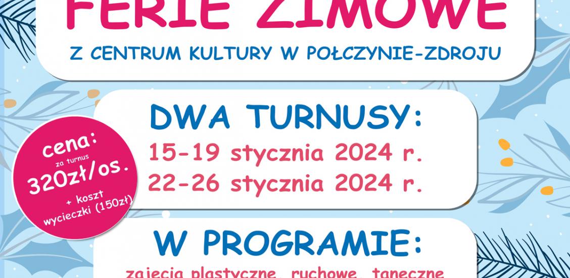 Ferie zimowe - plakat