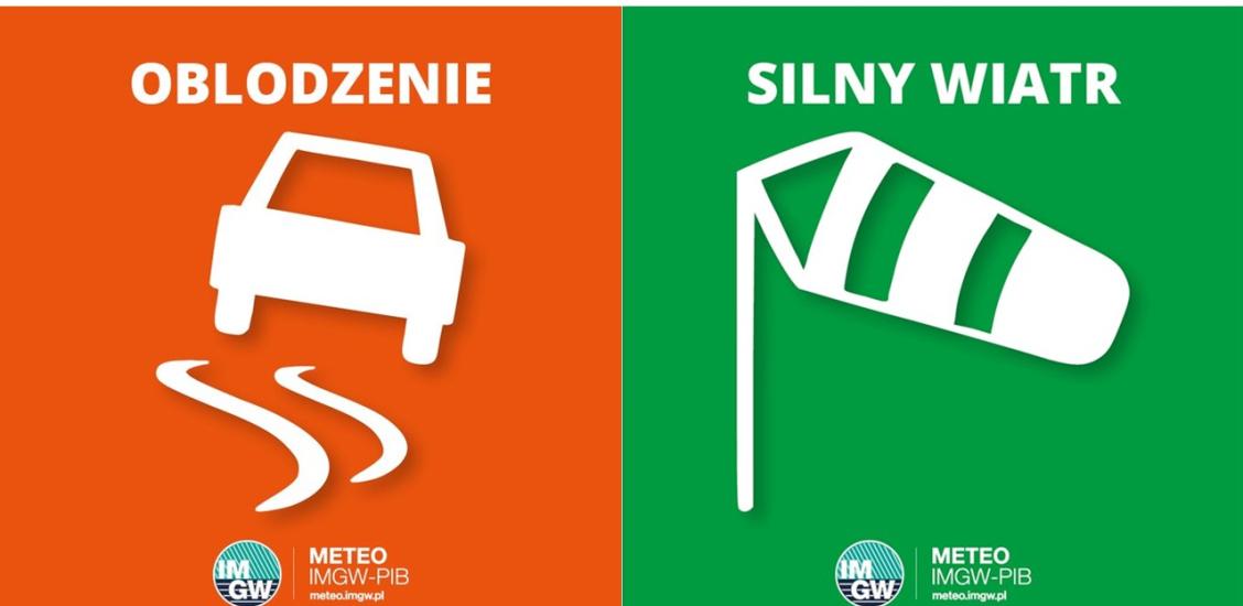 OSTRZEŻENIE METEOROLOGICZNE 21.11.2025 R. MOŻLIWE OBLODZENIA I SILNY WIATR