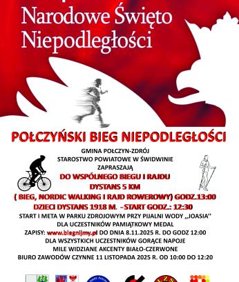 POŁCZYŃSKI BIEG NIEPODLEGŁOŚCI 2025- plakat