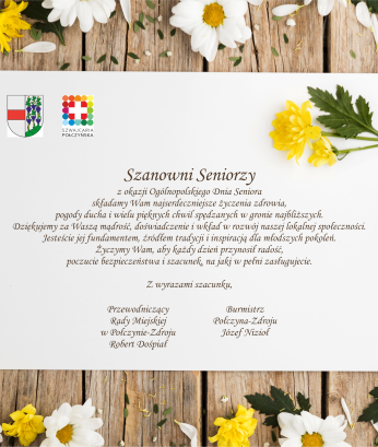 Ogólnopolski Dzień Seniora- 14 listopada- życzenia