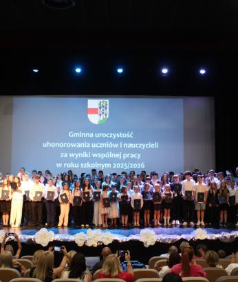 uroczystość uhonorowania uczniów i nauczycieli za wyniki wspólnej pracy w roku szkolnym 2025/2026